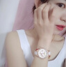 冠琴（GUANQIN）女士手表防水夜光女表全自动机械陶瓷手表女蝴蝶爱心形尚腕表 蝴蝶款-陶瓷带 实拍图