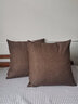 居八佰纯色亚麻沙发抱枕样板房靠垫客厅床头民宿靠枕套现代简约腰枕 咖啡色（加厚素色亚麻） 60*60cm抱枕套+枕芯 实拍图