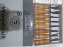 啄木鸟木刻刀雕刻刀木工工具木雕刀手工刻刀PMA308套装diy挖木勺木盘手把件刻刀PMB-306 PMA308（8支装） 实拍图