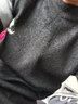 啄木鸟半高领毛衣男士冬季加绒加厚保暖非羊男装毛线衣打底针织衫衣服 黑色 L 实拍图