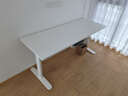 蓝立哆电动升降桌双电机电脑电竞桌书桌学习桌站立式工作台写字桌Jeru 纯白色|上市电机+两节椭圆腿H2e E0级环保板|加厚25mm---1.6米 实拍图