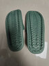 IQGD居家拖鞋男女室内室外浴室防滑轻盈便携柔软静音回弹漏水凉拖鞋夏 条纹漏水拖-绿色 38-39 实拍图