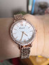 Kimio金米欧女士手表女小表盘防水品牌镶钻学生简约女式新款女款韩版潮流初中生女生气质潮款复古风母贝 轻奢金 实拍图