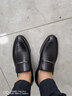 金利来（Goldlion）男鞋2026新款商务正装鞋套脚皮鞋男真皮软皮软底休闲鞋一脚蹬 黑色53372022101A 39 实拍图