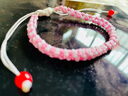 灵久久本命年手工红绳手链手绳玉线编织线吊坠挂绳五彩绳红线绳子自编绳 粉红色 72号粗0.8mm 实拍图