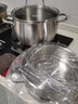 Momscook 不锈钢汤锅浅烧锅炖汤锅复底加厚 玻璃盖 SUS304 电磁炉燃气通用 22×12.5CM【配蒸笼】 22cm 实拍图