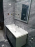 浪鲸（SSWW）卫浴浴室柜除雾智能镜柜自带氛围灯一体陶瓷盆轻奢美式风 100cm含龙头配件(搭配智能镜) 实拍图