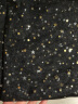 京弗 星空网纱星星纱蕾丝网纱布料拍照道具头纱亮片布网红美甲背景布 黑色金星(1米x1.5米 多件连一起 实拍图