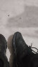 特步男鞋跑步鞋新款夏季厚底旅游透气轻便皮网面休闲运动鞋慢跑鞋子男 黑色 42 实拍图