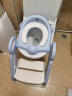 世纪宝贝（babyhood）儿童马桶辅助器 加大宝宝坐便圈阶梯架座便器 抑菌软垫 132天空蓝 实拍图