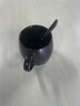 无泥（WUNI） 欧式轻奢黑色马克杯带盖勺哑光咖啡杯配底座创意简约大容量咖厅 黑色星睛杯带勺 实拍图
