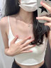浪莎（LangSha）夏季防走光短款吊带小背心遮胸白色抹胸打底内搭裹胸内衣女士薄款 短款-均码 70-105斤 均码 白色+黑色【遮副乳】 实拍图