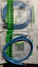 晶华 六类双屏蔽网线 千兆Cat6类纯铜网络连接线 家用工程脑宽带监控8芯双绞跳线 蓝色1米 W130C 实拍图