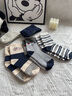 英氏（YEEHOO）儿童袜子男女童秋冬加厚毛圈袜条纹5双装中筒棉袜学生袜男童L 实拍图
