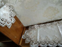 泰绣 尖角桌旗欧式电视柜旗蕾丝餐垫长柜桌布茶几装饰梳妆台盖布鞋柜布茶席小盖巾 浅褐色 40*120cm 实拍图