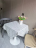 文归 简约现代家用白色方形餐桌椅组合小户型饭桌洽谈接 60白色方桌 烤漆桌面 实拍图