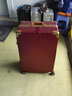 杰西度（ZECEDO）结婚行李箱女新娘陪嫁箱红色行李箱婚庆密码箱压箱万向轮铝框皮箱 金边红 28英寸 实拍图