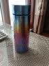 钛途（TITO TITANIUM）纯钛保温杯99.6%户外餐具钛杯水杯茶杯咖啡杯 400mL蓝边炫彩(钛商务盖)礼盒装 实拍图