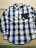 可可鸭（QQ DUCK）童装儿童衬衫男童格子衬衣大童外套学生青少年衣服蓝白格；140 实拍图