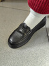 意尔康女士凉鞋镂空软底软面豆豆鞋透气打孔妈妈鞋 29991W黑色 36 实拍图