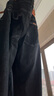 真维斯（Jeanswest）牛仔裤男春季男士牛仔裤宽松直筒长裤弹力休闲长裤子男黑灰色34 实拍图