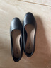 强人高跟鞋女4CM粗跟通勤皮鞋舒适优雅尖头女鞋 JDA170013 黑色 38 实拍图
