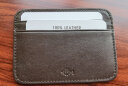 三间蓝卡包男士真皮牛皮超薄零钱包商务卡夹门禁卡套多卡位迷你零钱小包 咖色自然纹  实拍图