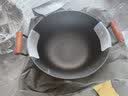 铿锵双耳铁锅不粘锅无涂层炒菜锅铸铁炒锅燃气电磁炉通用加深加大炒锅 【已开锅炖炒锅】带盖+蒸格 32cm 实拍图