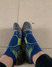 悍将（HNK）COOLMAX专业马拉松跑步袜子男女速干排汗抑菌防臭高弹户外运动袜 深蓝（无烫标）-1双装 M 实拍图