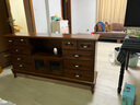 松园洛曼森 欧式实木电视柜小户型美式地柜卧室电视柜简约现代客厅视听柜 1.5十斗电视柜 咖色 实拍图