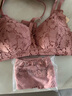 好奇蜜斯【寇莉】蕾丝小胸聚拢显大内衣女无钢圈性感纯欲法式胸罩文胸套装 干枯玫瑰色套装 75A 实拍图
