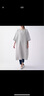无印良品 MUJI 女式 法国亚麻水洗 七分袖连衣裙 412688 BCL06C1S 灰色 S 实拍图