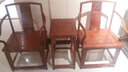劲飞 红木家具缅甸花梨(学名：大果紫檀)实木椅子 餐椅 太师椅南官帽椅三件套 聚宝雅999等级 实拍图