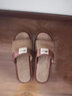 回力亚麻拖鞋男夏季竹藤草编镂空厚底透气吸汗防滑家居鞋情侣室内凉拖 咖啡色 38-39 偏小一码 实拍图