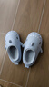 LATE TIME儿童棉拖鞋秋冬女童室内静音防水防滑棉拖鞋家居亲子宝宝鲨鱼棉鞋 雾霾蓝 内长19cm 【190】适合脚长约18cm 实拍图