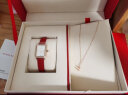 飞亚达（FIYTA）女士手表倾城系列小方表 白盘红皮带时尚女表 520礼物送女友 实拍图