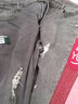 畅登牛仔裤男春秋装修身小脚破洞长裤子男百搭韩版潮流弹力牛仔九分裤 K10款浅灰色 36 实拍图