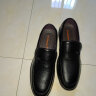 红蜻蜓商务休闲皮鞋男士舒适套脚爸爸鞋WTD71761A/62A 黑色 40 实拍图