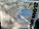 雲上生活「撞色线T恤」雪花珠地圆领T恤夏季短袖女T8525X 米白色 L 晒单实拍图
