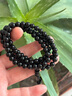 汇多缘天然乌金黑曜石手链108颗佛珠手串男女款念珠单圈多圈送男女士款 珠子直径6mm绕手约四圈【女款】 实拍图