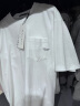 太平鸟男装纯色短袖t恤男夏季口袋t休闲质感简约通勤 白色第一批（宽松） L 晒单实拍图