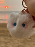 远硕腮红猫猫球好rua毛茸茸手作毛绒球球猫咪钥匙扣可爱少女心挂件 白球猫猫（蓝色） 实拍图
