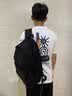 回力（Warrior）书包男生大学生帆布旅行电脑包女小学生高中初中学生背包男双肩包 黑色【带鞋子挂件】 实拍图
