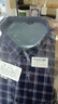立蒙冬季男士保暖衬衫加绒加厚长袖格子衬衣中年爸爸装 331藏蓝条4XL 实拍图