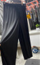 真维斯女装休闲冰丝裤束脚抽绳时尚垂感弹力夏季新款长裤子JRP A款 JR-32-251001-黑8010 175/96A/XL 实拍图