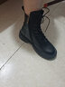 牧言（MUYAN）头层牛皮短靴女2025秋冬新款真皮女鞋厚底马丁靴皮鞋棉鞋加绒靴子 黑色【加绒款】ZZM20-89-1 38 实拍图