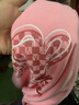 真维斯女童卫衣春秋2025新款洋气童装儿童休闲运动圆领上衣大童秋装衣服 【春秋款】粉/J棋盘格兔 140 实拍图