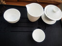 心去處白瓷三才盖碗茶杯高档素烧羊脂玉瓷不烫手家用大容量陶瓷功夫茶具 素烧羊脂玉瓷凌云盖碗9头礼盒装 实拍图