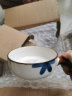 舍里 墨蓝陶瓷盘子碗家用2024新款日式双耳汤碗米饭碗釉下彩餐具套装 8英寸方形汤碗 11cm 【尺寸如图】 实拍图