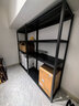 Honey Cute货架置物架角钢家用仓储超市收纳架储物架落地杂物钢制储物间层架 黑色四层 长120*宽50cm 加厚通体立柱高1980 实拍图